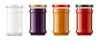 Kavanoz mockup temizleyin. Detaylı çizim