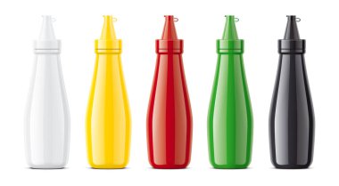 Plastik şişe örnekler soslar için 
