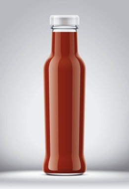Plastik şişe mockup soslar için