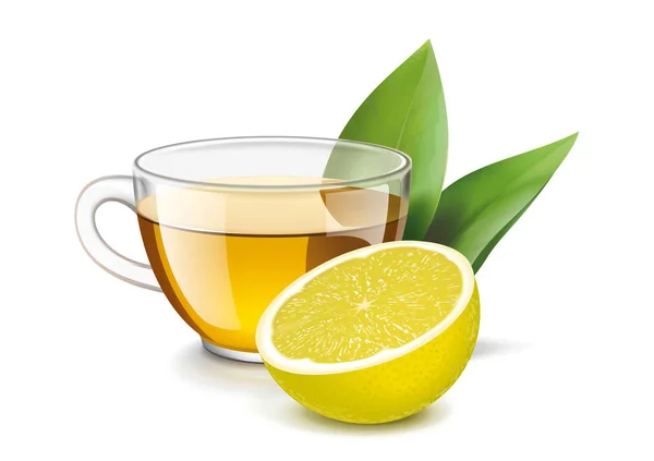 Cup Tea Lemon — Stock Photo, Image