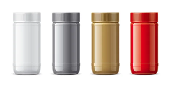 Plastic Jars Set Illustration — Stock Photo, Image