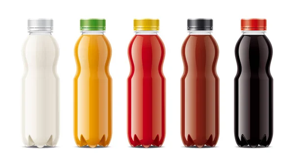 Bottles Juice Dairy Drinks Other — Stock Photo, Image