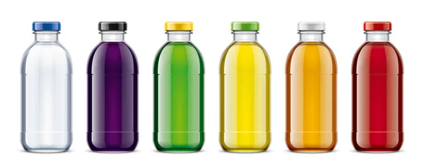 Bottles Water Juice Lemonade Other Drinks — Stock Photo, Image