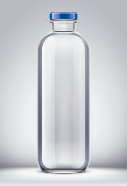 Arka planda su için şişe. 