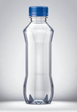 Arka planda su için şişe. 