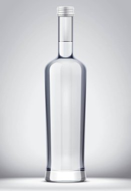 Şişe mockup arka plan üzerinde alkollü içecekler için. 