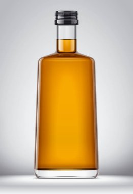 Şişe mockup arka plan üzerinde alkollü içecekler için. 