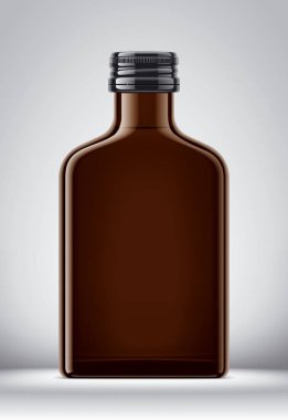 Şişe mockup arka plan üzerinde alkollü içecekler için. 