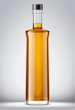 Cam şişe mockup. Detaylı çizim