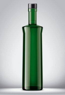 Cam şişe mockup. Detaylı çizim