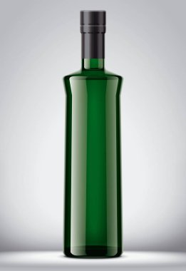 Cam şişe mockup. Detaylı çizim