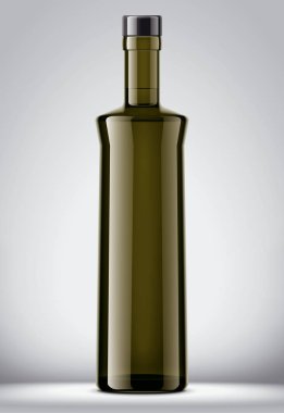 Cam şişe mockup. Detaylı çizim