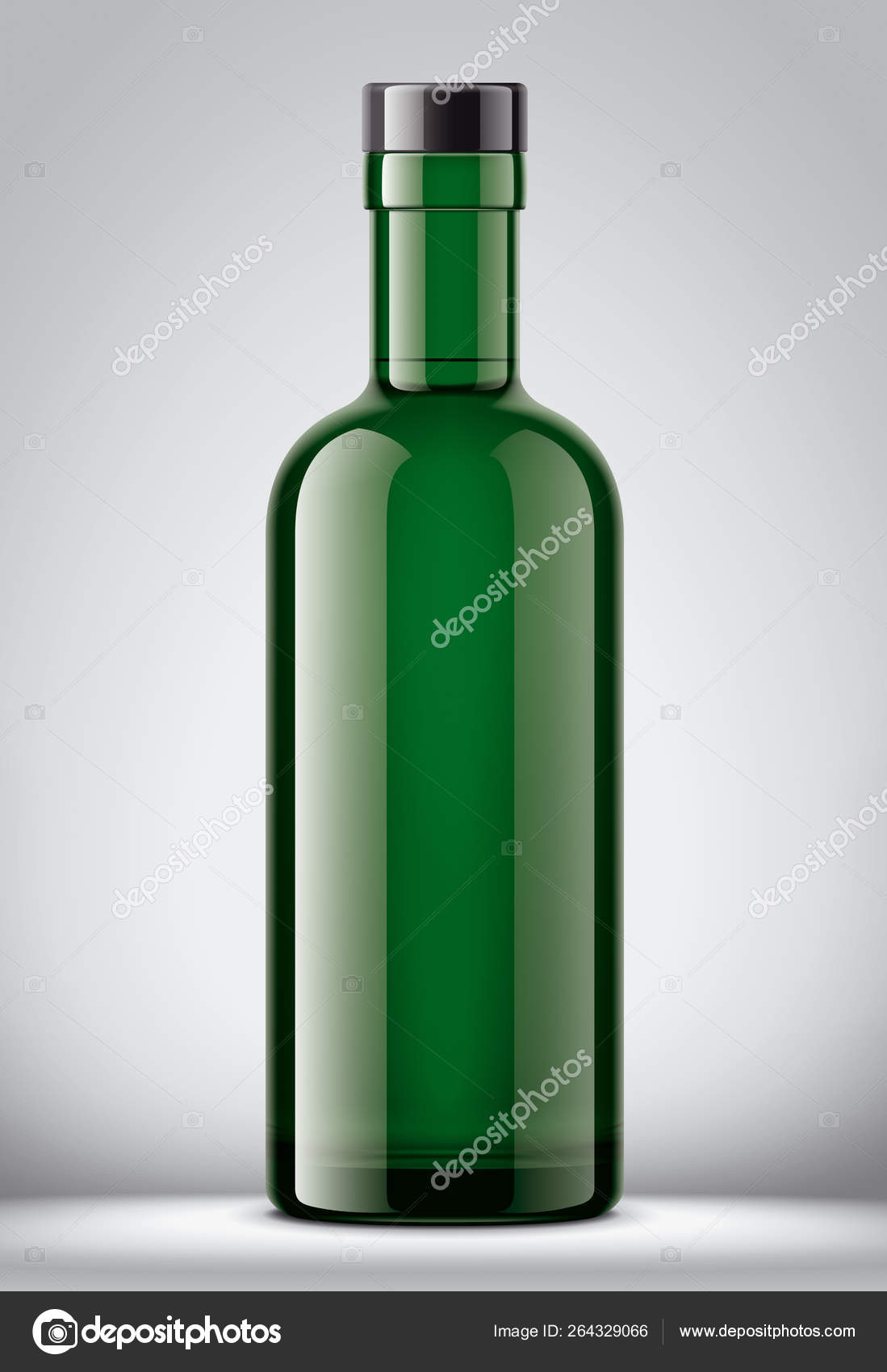 Download Glass Bottle Mockup Detailed Illustration Stock Photo Image By C Eugeniy 264329066