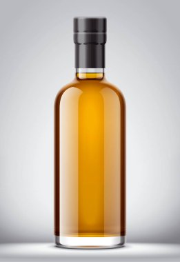 Cam şişe mockup. Detaylı çizim