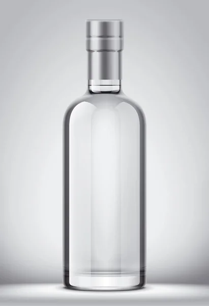 Glazen Fles Mockup Gedetailleerde Illustratie — Stockfoto