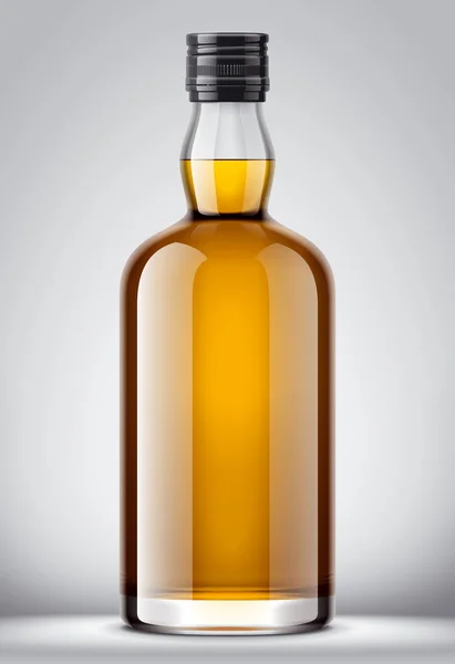 Mockup Bottiglia Vetro Illustrazione Dettagliata — Foto Stock