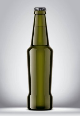 Cam şişeler mockup. Detaylı çizim