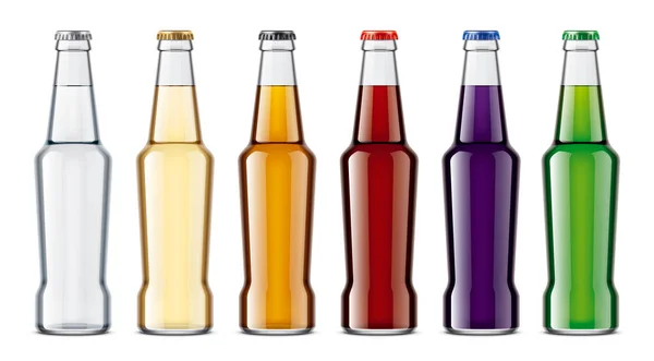 Glass Bottles Mockup Detailed Illustration — Stock Photo, Image