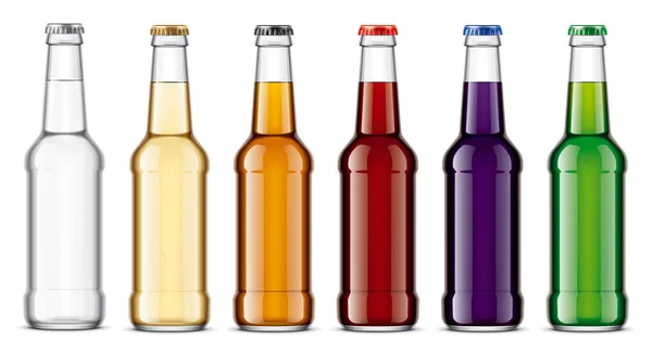 Glass Bottles Mockup Detailed Illustration — Stock Photo, Image