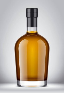 Cam şişe maketi. Folyo versiyonu ile