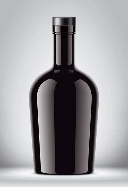 Glass bottle mockup. With cork version