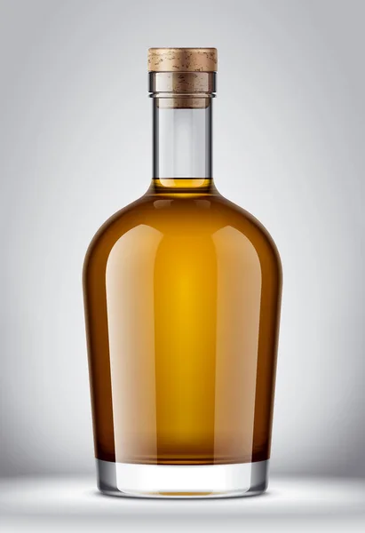 Mockup Botol Kaca Dengan Versi Gabus — Stok Foto