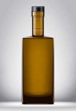 Cam şişe maketi. Kapak sürümü ile