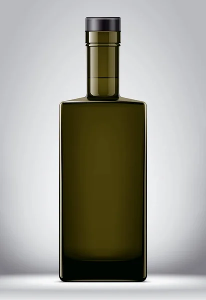 Glass bottle mockup. With cap version