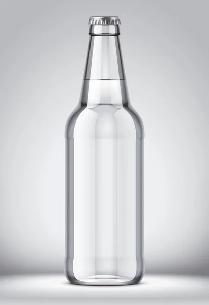 Макет Стеклянной Бутылки Подробная Иллюстрация — стоковое фото