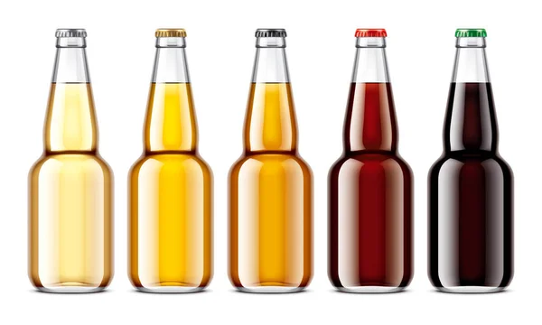 Glass Beer Bottles Mockup — Stock Photo, Image