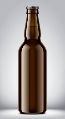 Cam şişe mockup. Detaylı çizim