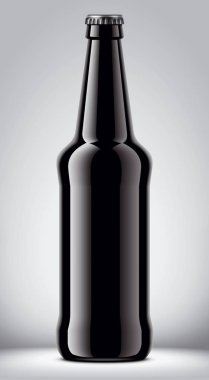 Cam şişe mockup. Detaylı çizim