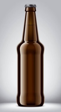 Cam şişe mockup. Detaylı çizim