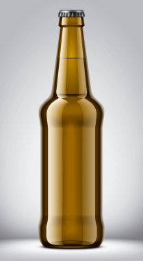 Cam şişe mockup. Detaylı çizim