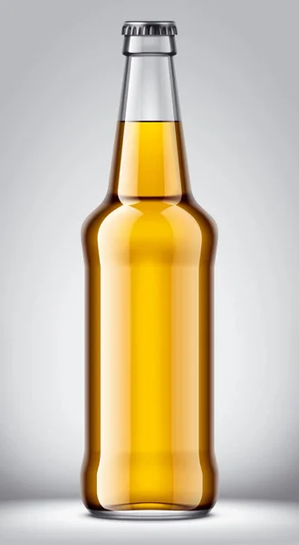 Mockup Garrafa Cerveja Vidro Ilustração Detalhada — Fotografia de Stock