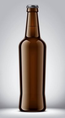 Cam şişe mockup. Detaylı çizim