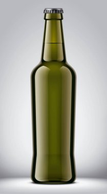 Cam şişe mockup. Detaylı çizim