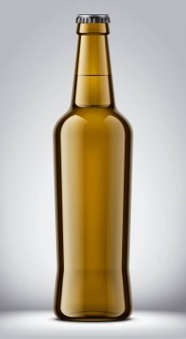 Cam şişe mockup. Detaylı çizim