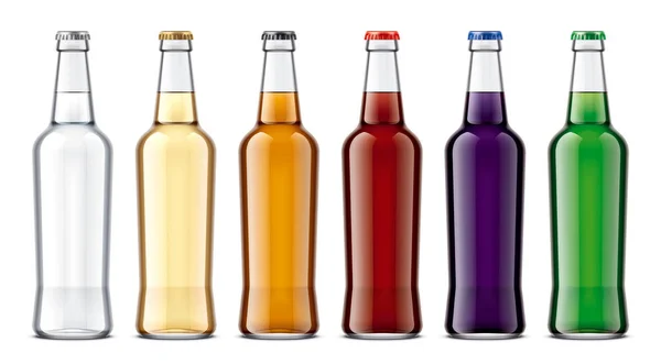 Glass Bottles Mockup Detailed Illustration — Stock Photo, Image