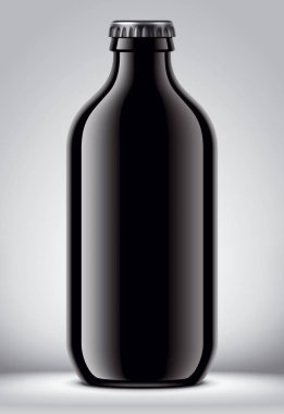 Cam şişe mockup. Detaylı çizim