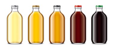 Cam bira şişeleri mockup. 