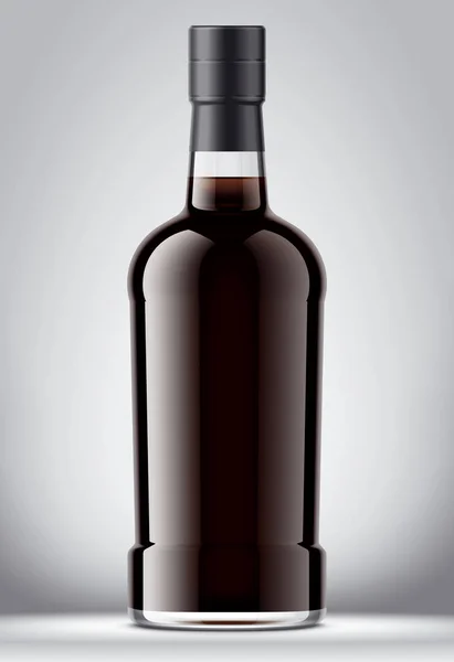 Glass Bottle Mockup Foil Version Detailed Illustration — Stock Photo, Image