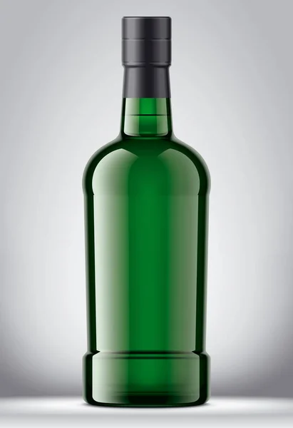 Glazen Fles Mockup Folie Versie Gedetailleerde Illustratie — Stockfoto