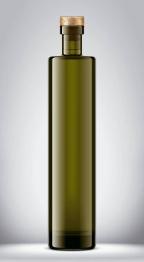 Cam şişe mockup. Detaylı çizim