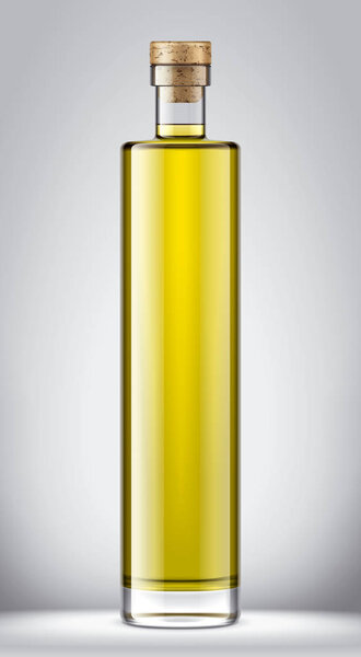 Glass bottle mockup. Detailed illustration