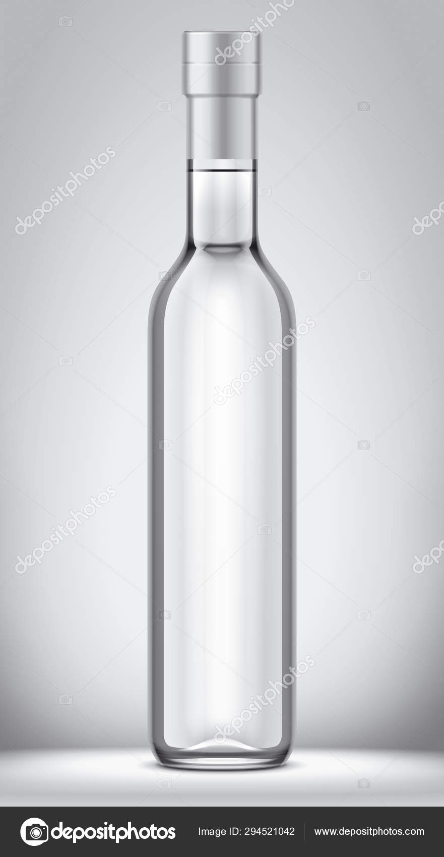 Download Glass Bottle Mockup Foil Version Stock Photo Image By C Eugeniy 294521042