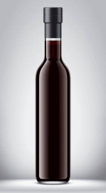 Cam şişe maketi. Folyo versiyonu. 