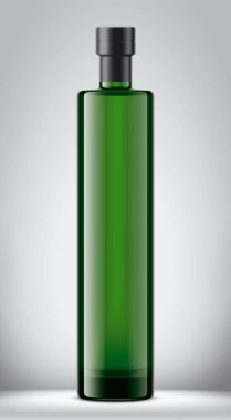 Cam şişe maketi. Folyo versiyonu. 