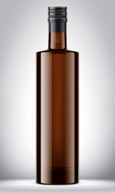 Cam şişe mockup. Detaylı çizim