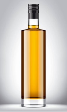 Cam şişe mockup. Detaylı çizim